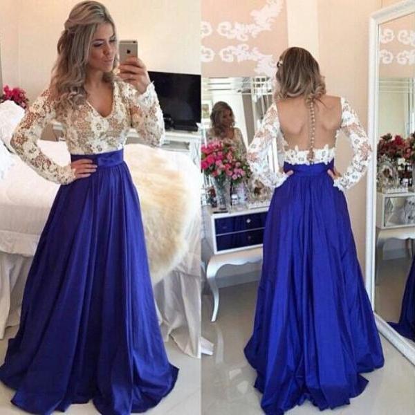 Sexy Lace Prom Dresses  High Neck Party Graduation Dress Robe main image 0